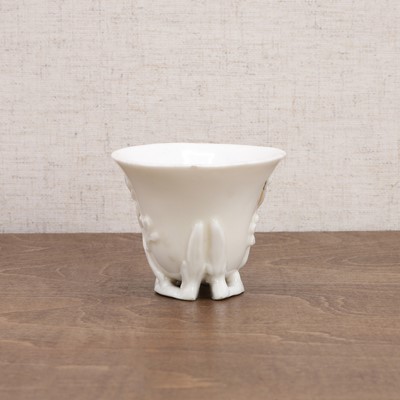 Lot 92 - A Chinese blanc de Chine libation cup