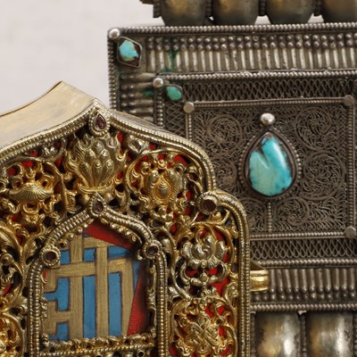 Lot 123 - Two Tibetan gau boxes