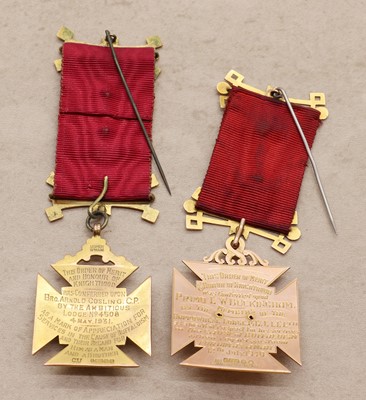Lot 78 - A 9ct gold R.A.O.B medal