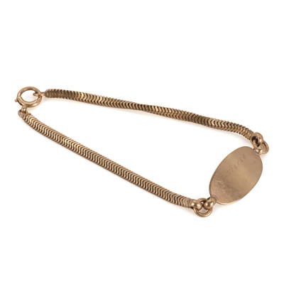 Lot 263 - A gold identity bracelet