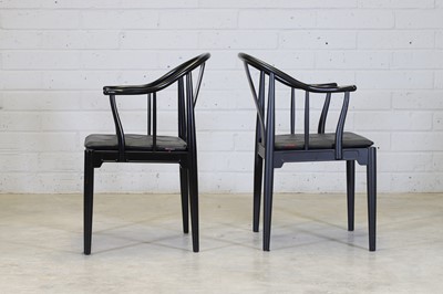 Lot 249 - A pair of Danish ebonised 'PP-66' or 'China Chair' ash armchairs