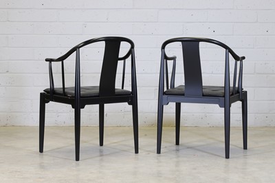Lot 249 - A pair of Danish ebonised 'PP-66' or 'China Chair' ash armchairs