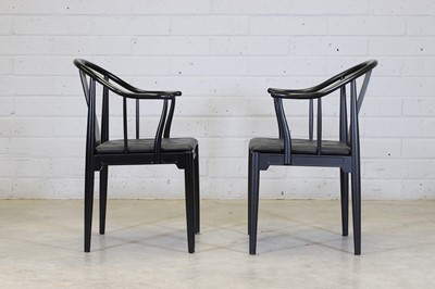 Lot 249 - A pair of Danish ebonised 'PP-66' or 'China Chair' ash armchairs