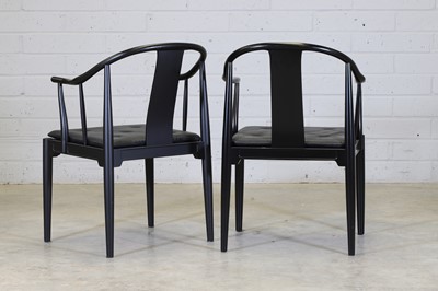 Lot 249 - A pair of Danish ebonised 'PP-66' or 'China Chair' ash armchairs