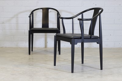 Lot 249 - A pair of Danish ebonised 'PP-66' or 'China Chair' ash armchairs