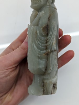 Lot 59 - Two Chinese jade monks