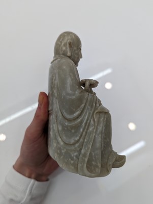 Lot 59 - Two Chinese jade monks