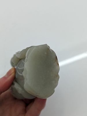Lot 59 - Two Chinese jade monks