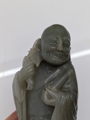 Lot 59 - Two Chinese jade monks