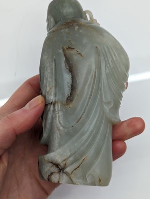 Lot 59 - Two Chinese jade monks