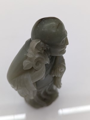 Lot 59 - Two Chinese jade monks