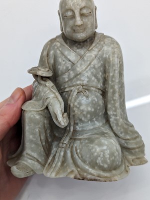 Lot 59 - Two Chinese jade monks