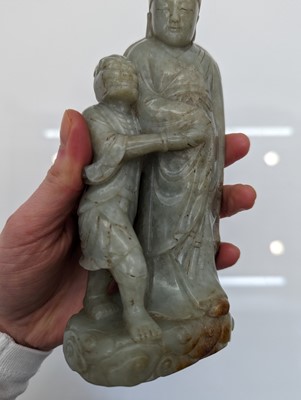 Lot 58 - A Chinese jade group