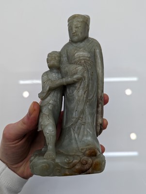 Lot 58 - A Chinese jade group