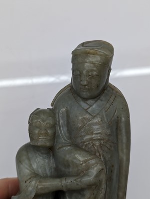 Lot 58 - A Chinese jade group
