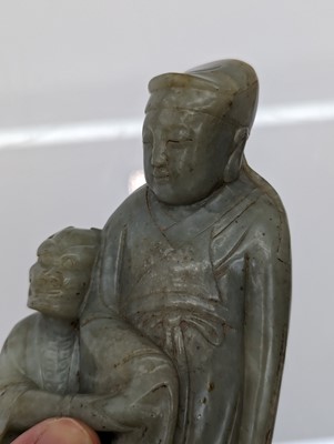 Lot 58 - A Chinese jade group