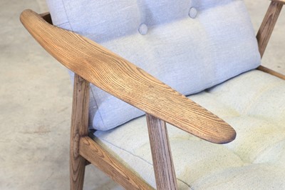 Lot 251 - A Danish oak 'GE 240 Cigar' armchair