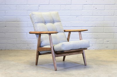 Lot 251 - A Danish oak 'GE 240 Cigar' armchair