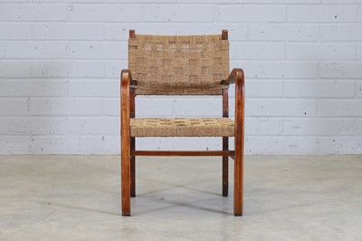 Lot 218 - A Swedish stained beech bentwood armchair
