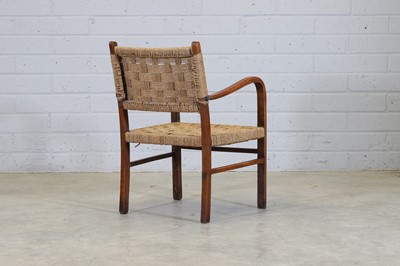 Lot 218 - A Swedish stained beech bentwood armchair