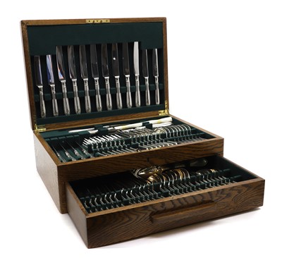 Lot 46 - A silver plated canteen