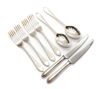 Lot 46 - A silver plated canteen