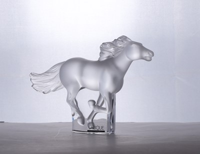 Lot 265 - A Lalique glass 'Kazak' horse