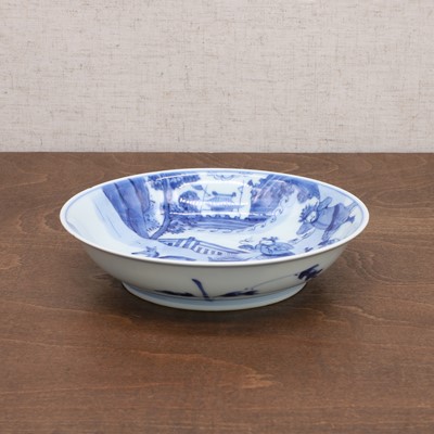 Lot 38 - A Chinese blue and white saucer