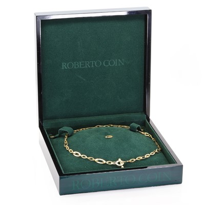 Lot 162 - An 18ct gold 'Chic and Shine' link necklace, by Roberto Coin