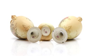 Lot 101 - A pair of Royal Worcester porcelain vases