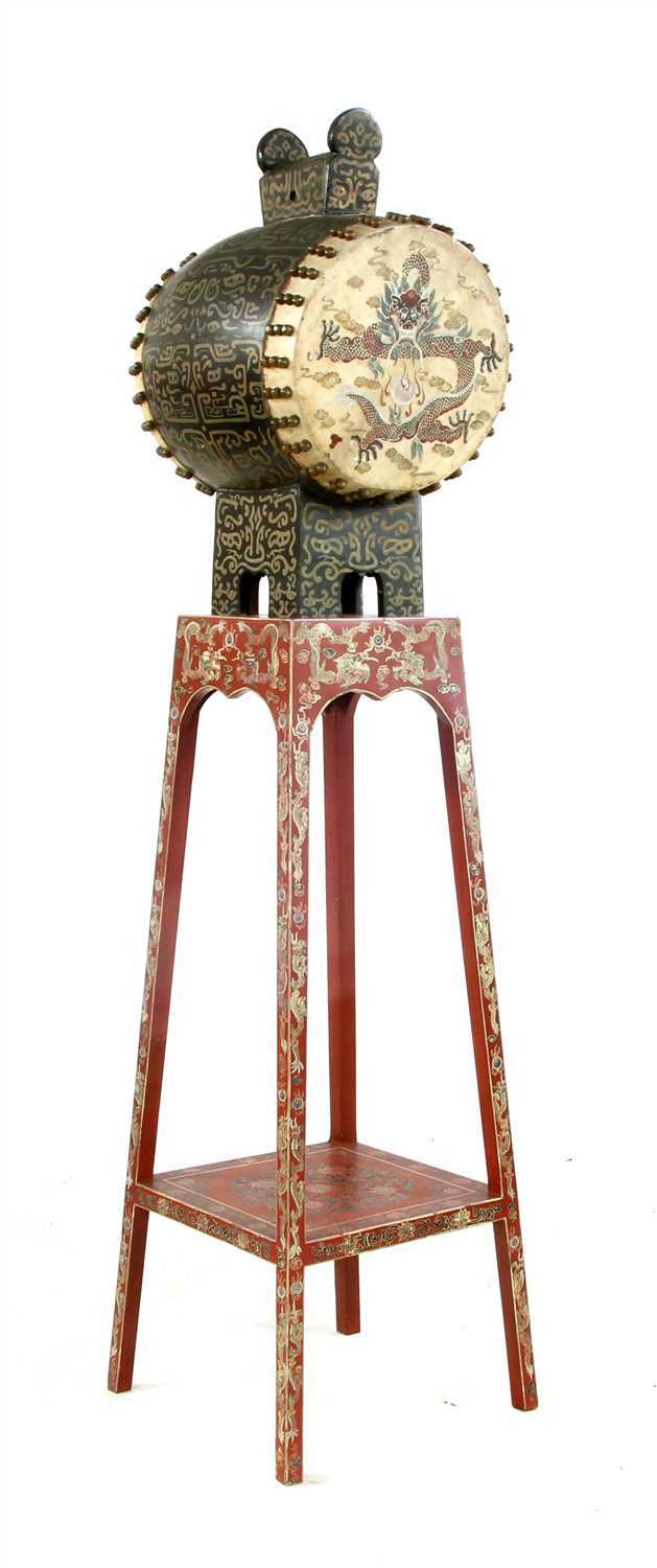Lot 80 - A Chinese drum