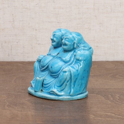 Lot 62 - A Chinese turquoise-glazed incense holder