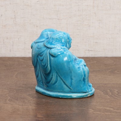 Lot 62 - A Chinese turquoise-glazed incense holder