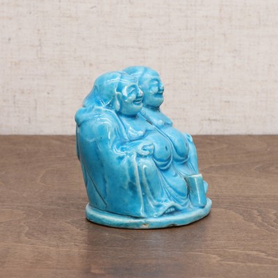 Lot 62 - A Chinese turquoise-glazed incense holder