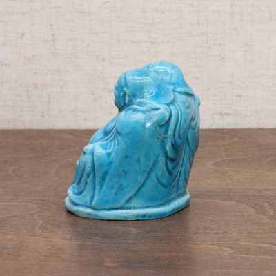 Lot 62 - A Chinese turquoise-glazed incense holder