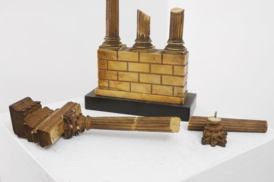 Lot 251 - A pair of carved Siena marble grand tour models
