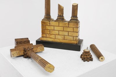 Lot 251 - A pair of carved Siena marble grand tour models