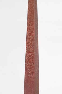 Lot 240 - A marmo rosso antico marble obelisk