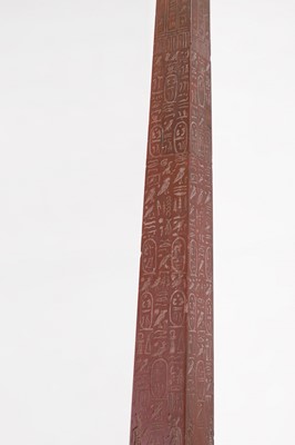 Lot 240 - A marmo rosso antico marble obelisk