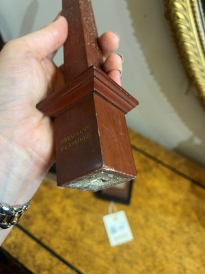 Lot 240 - A marmo rosso antico marble obelisk