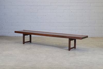 Lot 215 - A Norwegian 'Krobo' rosewood bench