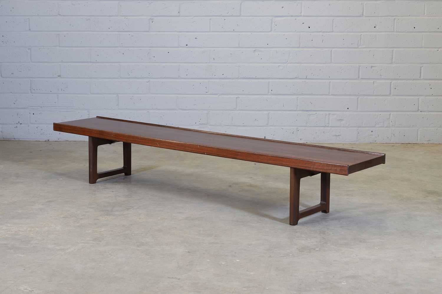 Lot 215 - A Norwegian 'Krobo' rosewood bench