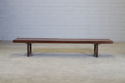 Lot 215 - A Norwegian 'Krobo' rosewood bench