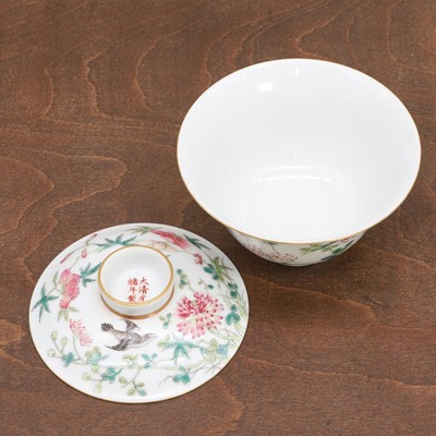 Lot 99 - A Chinese famille rose teacup and cover