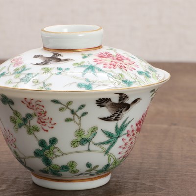 Lot 99 - A Chinese famille rose teacup and cover