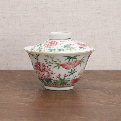 Lot 99 - A Chinese famille rose teacup and cover