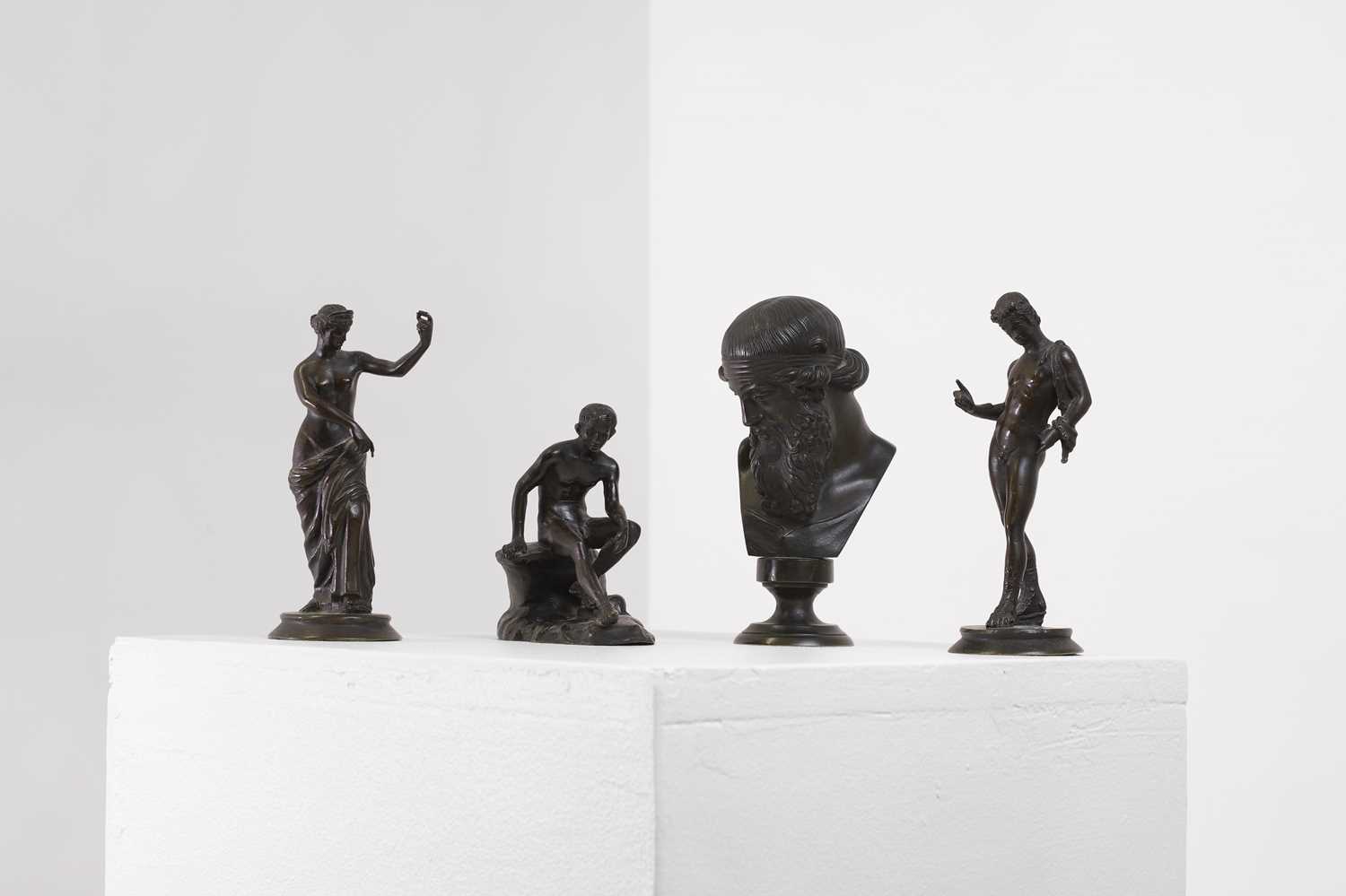 Lot 259 - A collection of grand tour bronzes after the antique