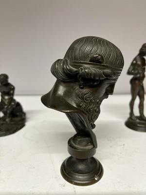 Lot 259 - A collection of grand tour bronzes after the antique