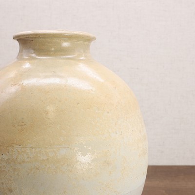 Lot 17 - A Chinese Gongyi ware white-glazed jar