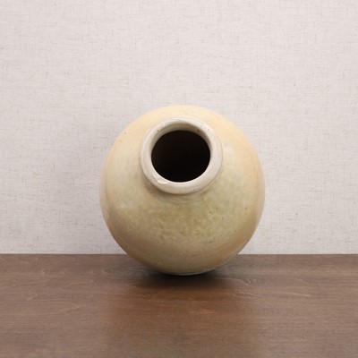 Lot 17 - A Chinese Gongyi ware white-glazed jar